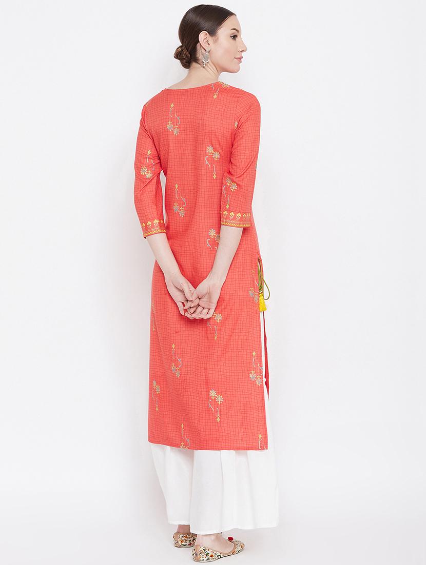 printed kurta sharara set - 17112982 - Zoom Image - 4