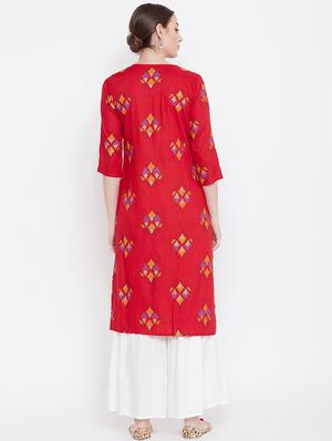 printed kurta sharara set - 17112987 - Standard Image - 4