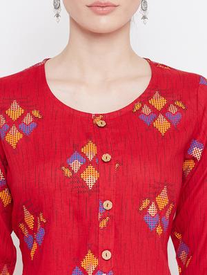 printed kurta sharara set - 17112987 - Standard Image - 5