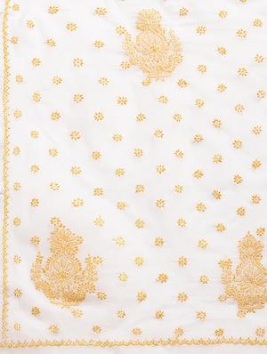 solid chikankari saree with blouse - 17113549 - Standard Image - 4