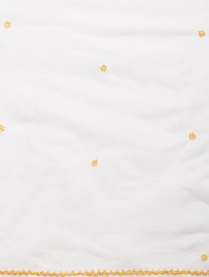 solid chikankari saree with blouse - 17113549 - Standard Image - 5