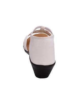 white closed back sandals - 17113616 - Standard Image - 3