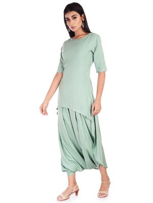 solid kurta cowl set - 17113749 - Standard Image - 2