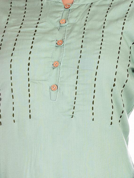 solid kurta pant set - 17113760 - Zoom Image - 4