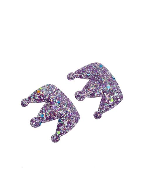 purple plastic hair clips accessory - 17113856 - Standard Image - 1
