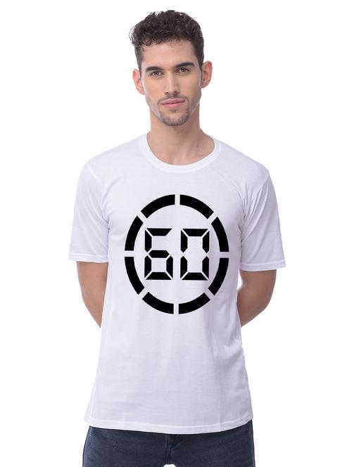 white typographic chest print t-shirt - 17114212 - Standard Image - 1