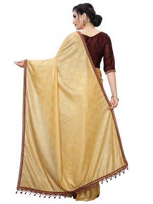 floral print saree with border with blouse - 17115741 - Standard Image - 2