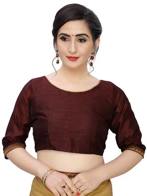 floral print saree with border with blouse - 17115741 - Standard Image - 3