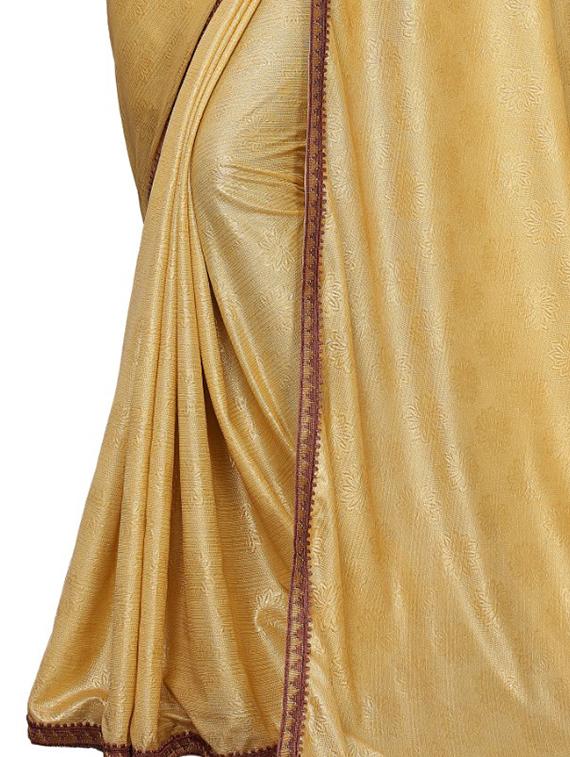 floral print saree with border with blouse - 17115741 - Zoom Image - 4