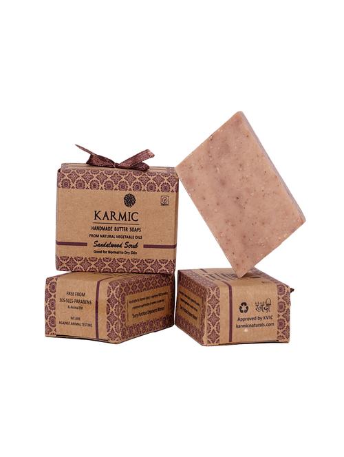 karmic handmade natural sandalwood scrub soap - 17115771 - Standard Image - 1