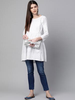 solid flared kurta - 17115802 - Standard Image - 4