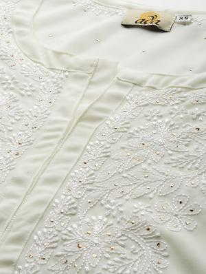 chikankari a-line kurta - 17115803 - Standard Image - 4
