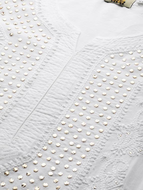 chikankari straight kurta - 17115886 - Zoom Image - 4
