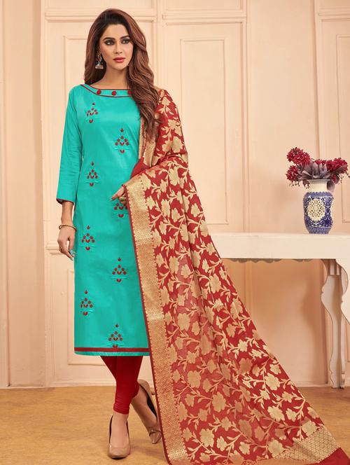 churidaar unstitched suit - 17115981 - Standard Image - 1