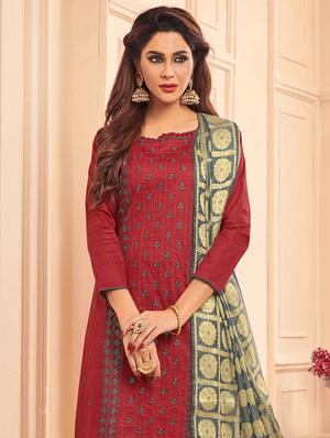 churidaar unstitched suit - 17115985 - Standard Image - 2