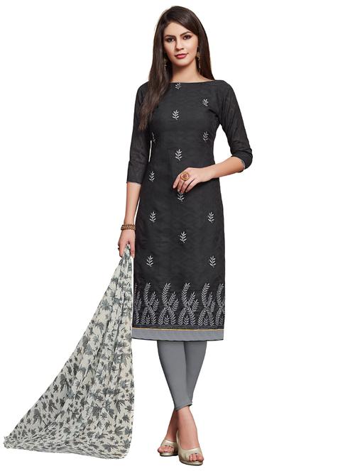 self design embroidered unstitched suit - 17116012 - Standard Image - 1