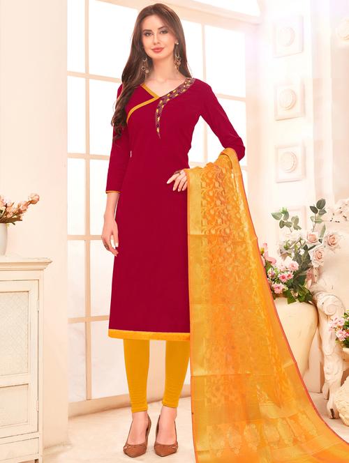 churidaar unstitched suit - 17116114 - Standard Image - 1