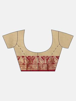 solid kanjivaram saree with blouse - 17116271 - Standard Image - 3