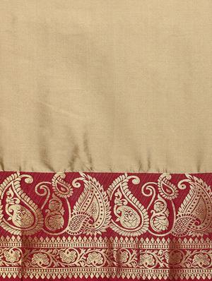 solid kanjivaram saree with blouse - 17116271 - Standard Image - 4