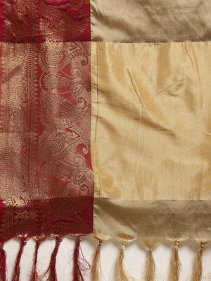solid kanjivaram saree with blouse - 17116271 - Standard Image - 5
