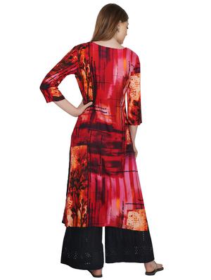 printed straight kurta - 17116276 - Standard Image - 3