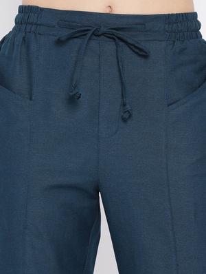 tie knot flat front trouser - 17116348 - Standard Image - 5