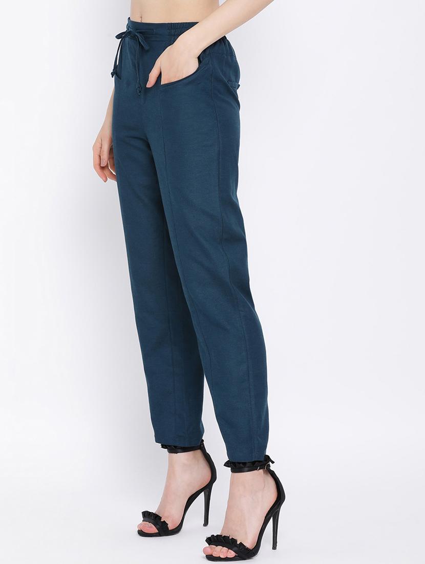tie knot flat front trouser - 17116348 - Zoom Image - 2