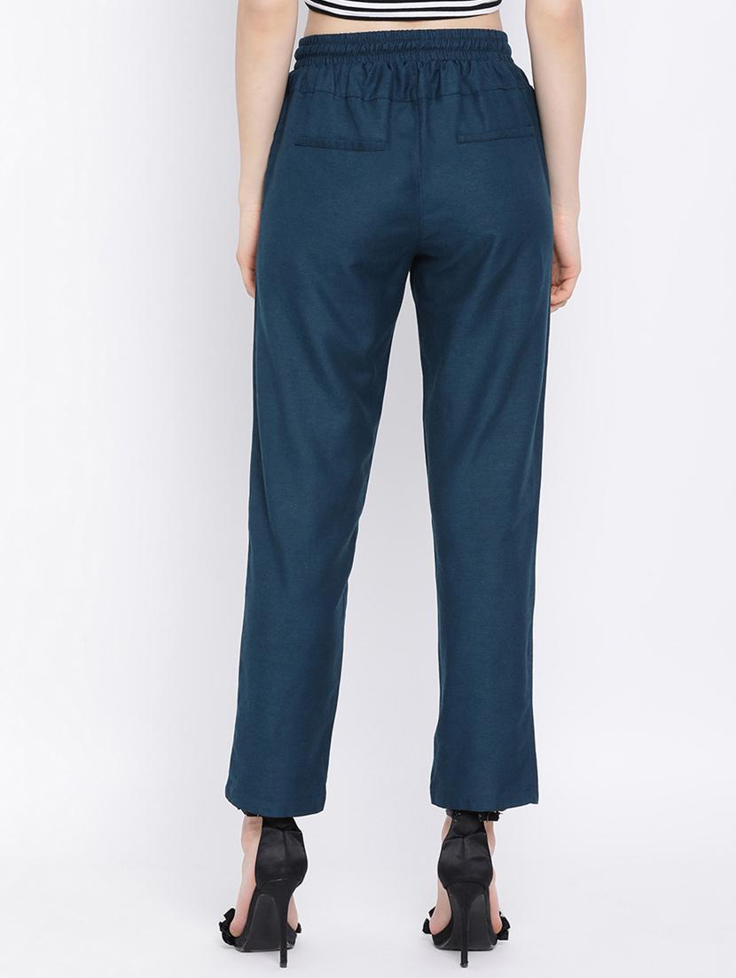 tie knot flat front trouser - 17116348 - Zoom Image - 3