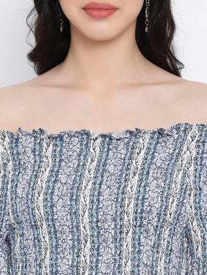 smocked detail floral a-line dress - 17116366 - Standard Image - 5