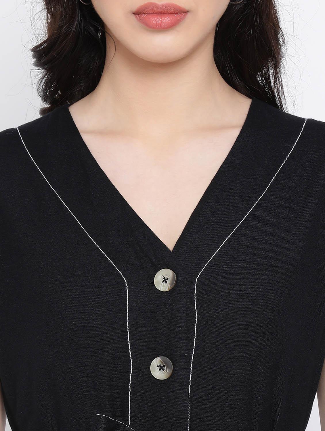 tie front a-line dress - 17116375 - Zoom Image - 5