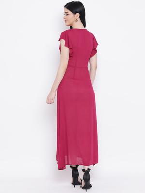 frilled sleeves button down dress - 17116380 - Standard Image - 4