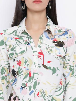 white polyester regular top - 17116398 - Standard Image - 5