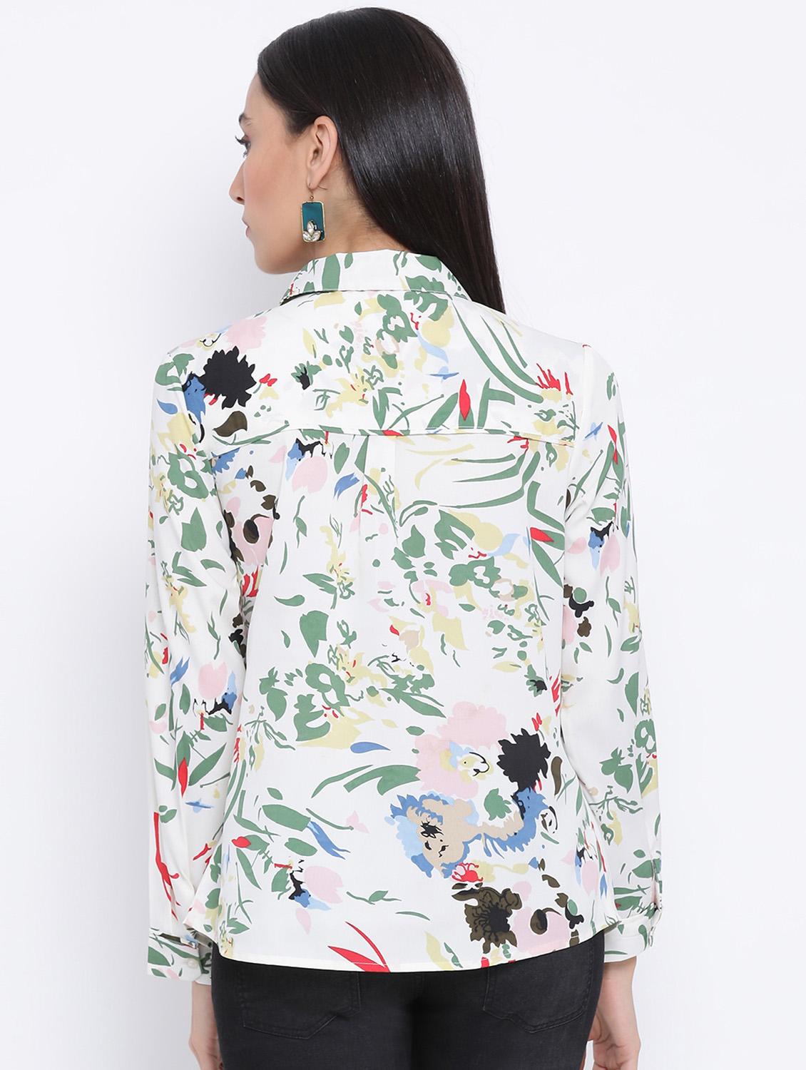 white polyester regular top - 17116398 - Zoom Image - 3