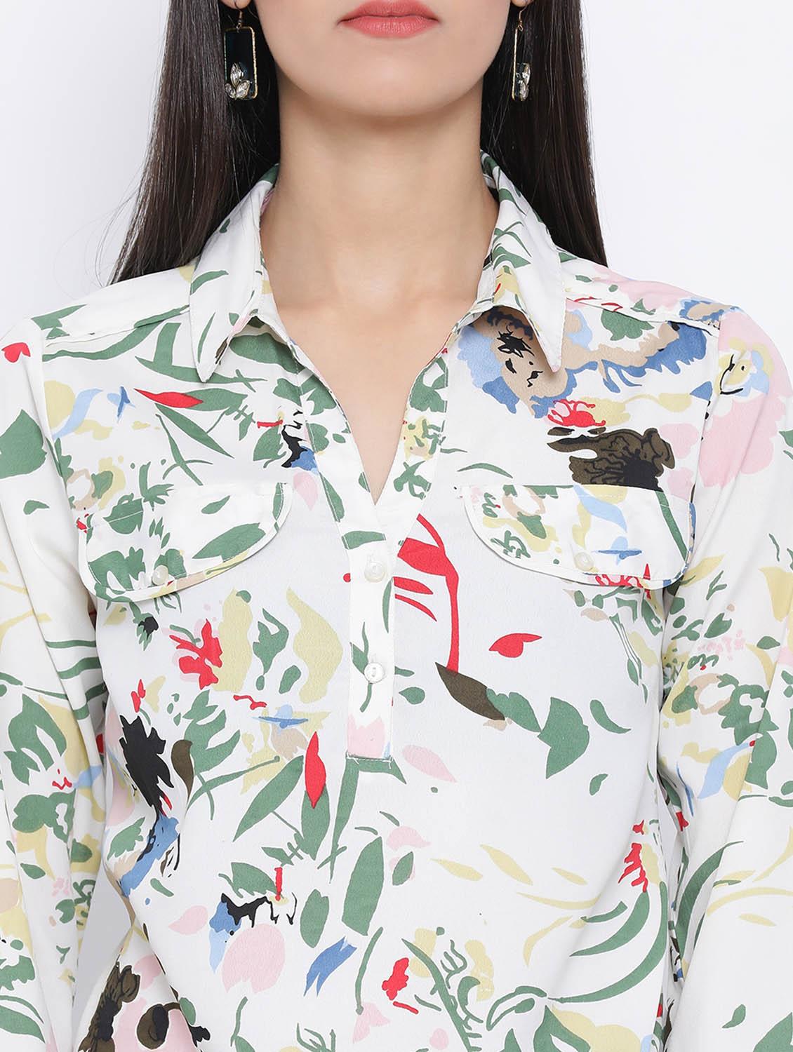 white polyester regular top - 17116398 - Zoom Image - 5