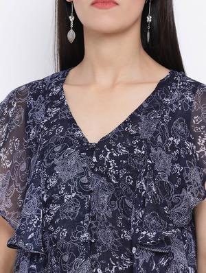 navy blue polyester regular top - 17116401 - Standard Image - 5
