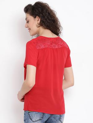 embroidered panel button down top - 17116432 - Standard Image - 3