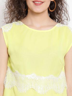 lace panel solid top - 17116439 - Standard Image - 5