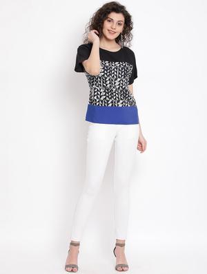 printed panel color block top - 17116441 - Standard Image - 4