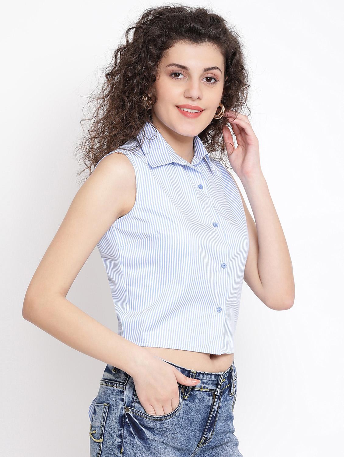tie back striped shirt - 17116449 - Zoom Image - 2