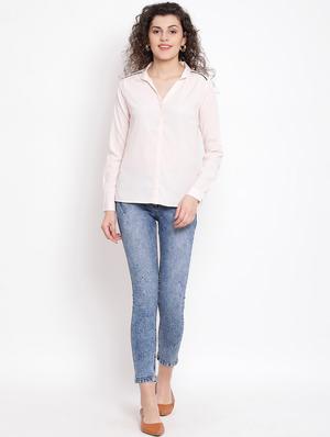 contrast piping solid shirt - 17116455 - Standard Image - 4