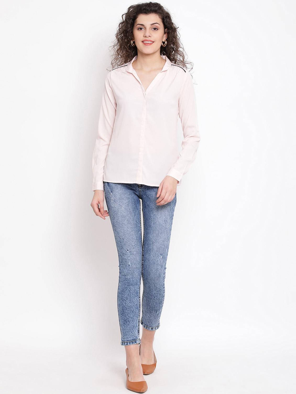 contrast piping solid shirt - 17116455 - Zoom Image - 4