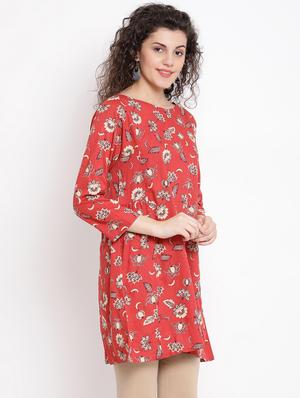floral a-line kurti - 17116475 - Standard Image - 2