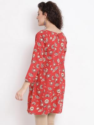 floral a-line kurti - 17116475 - Standard Image - 3
