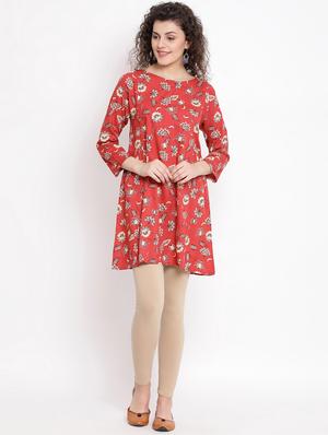 floral a-line kurti - 17116475 - Standard Image - 4