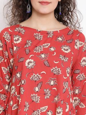 floral a-line kurti - 17116475 - Standard Image - 5