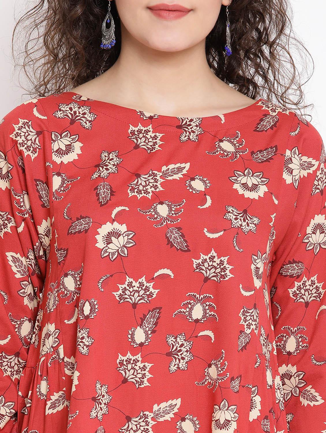 floral a-line kurti - 17116475 - Zoom Image - 5
