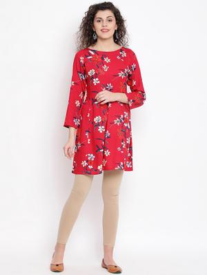 floral a-line kurti - 17116477 - Standard Image - 3