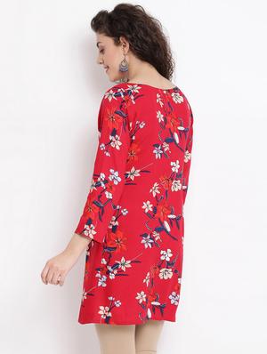 floral a-line kurti - 17116477 - Standard Image - 4