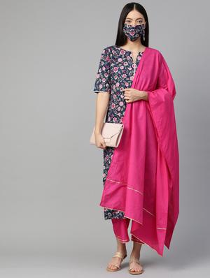 floral suit set with mask - 17116579 - Standard Image - 2