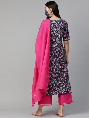 floral suit set with mask - 17116579 - Standard Image - 3